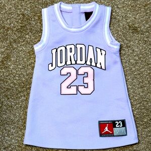 Baby girl Jordan dress pink lavender EUC 12 months